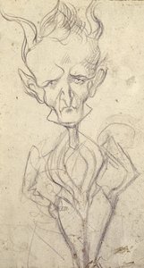 Karikatuur van Hector Berlioz (1803-69)